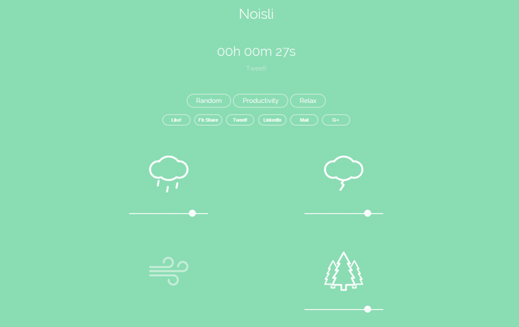 Noisli background noise and color generator for working and relaxing