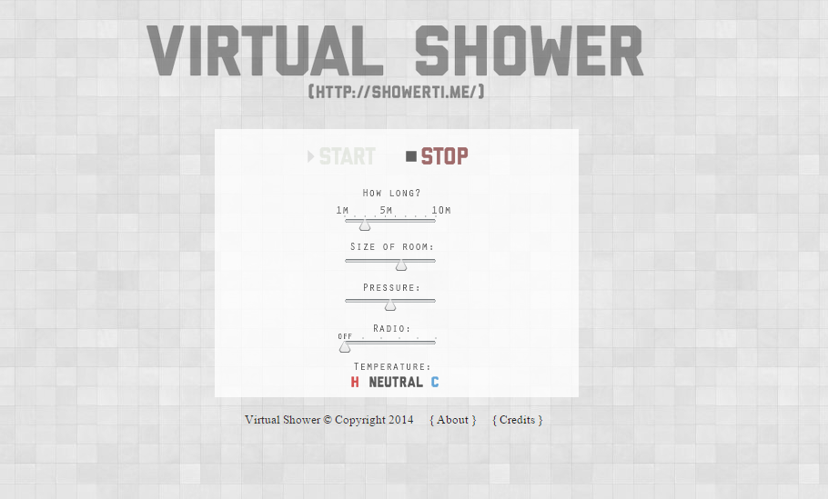 Virtual Shower showerti.me